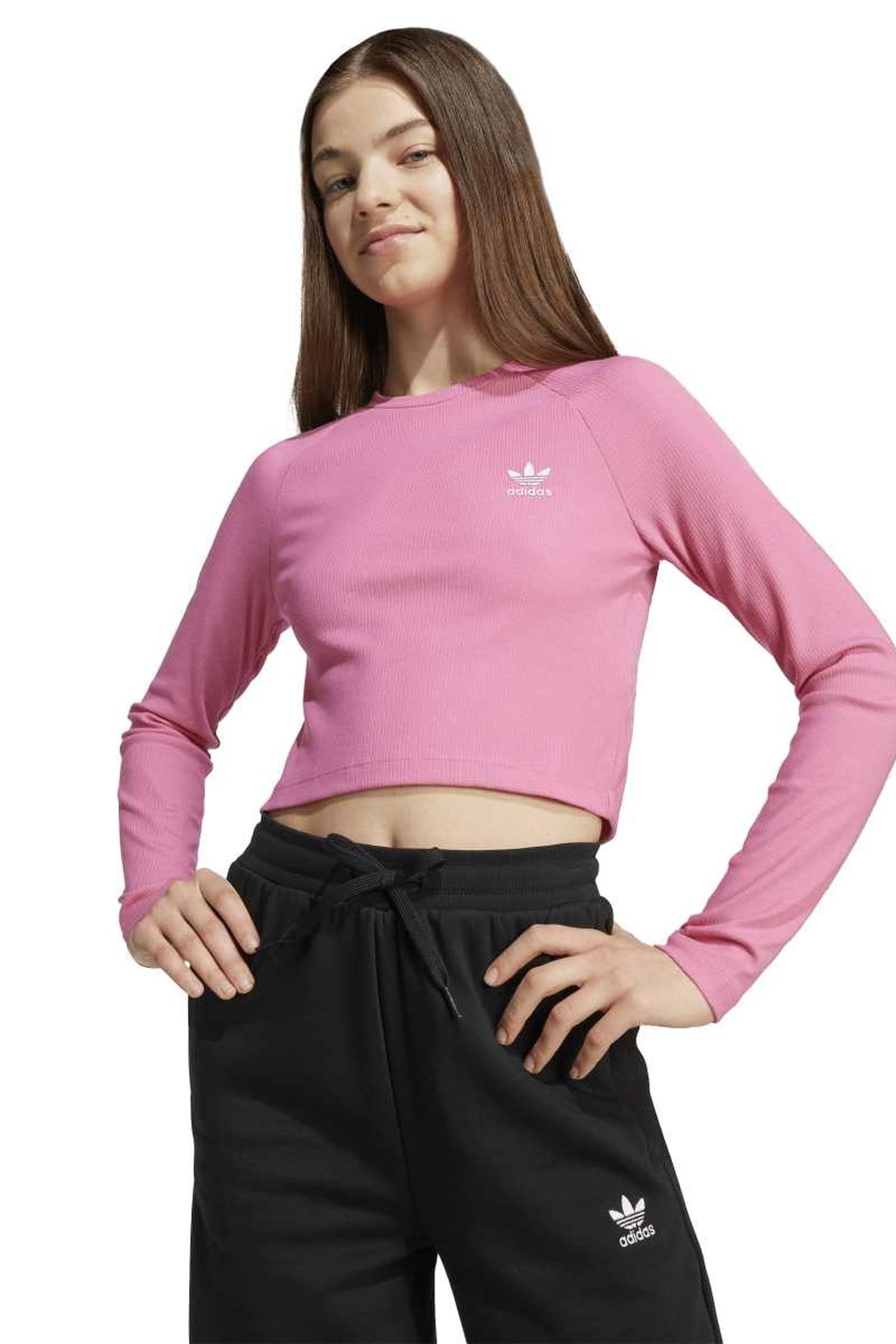 ORIGINALS RIB CROP LONG SLEEVE LONG-SLEEVE TOP KIDS 2