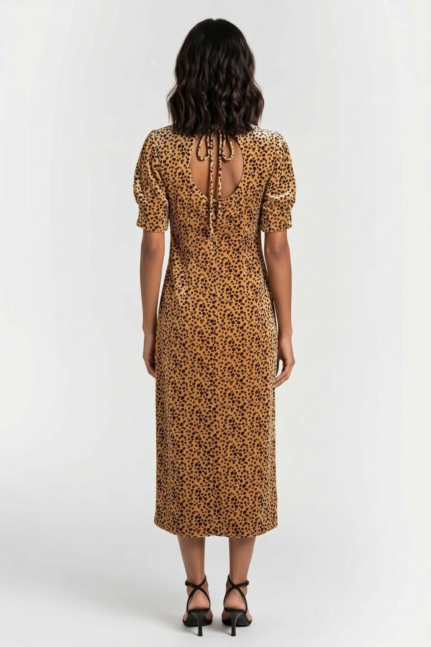 ACELIA VELVET DRESS PARTY YELLOW 2