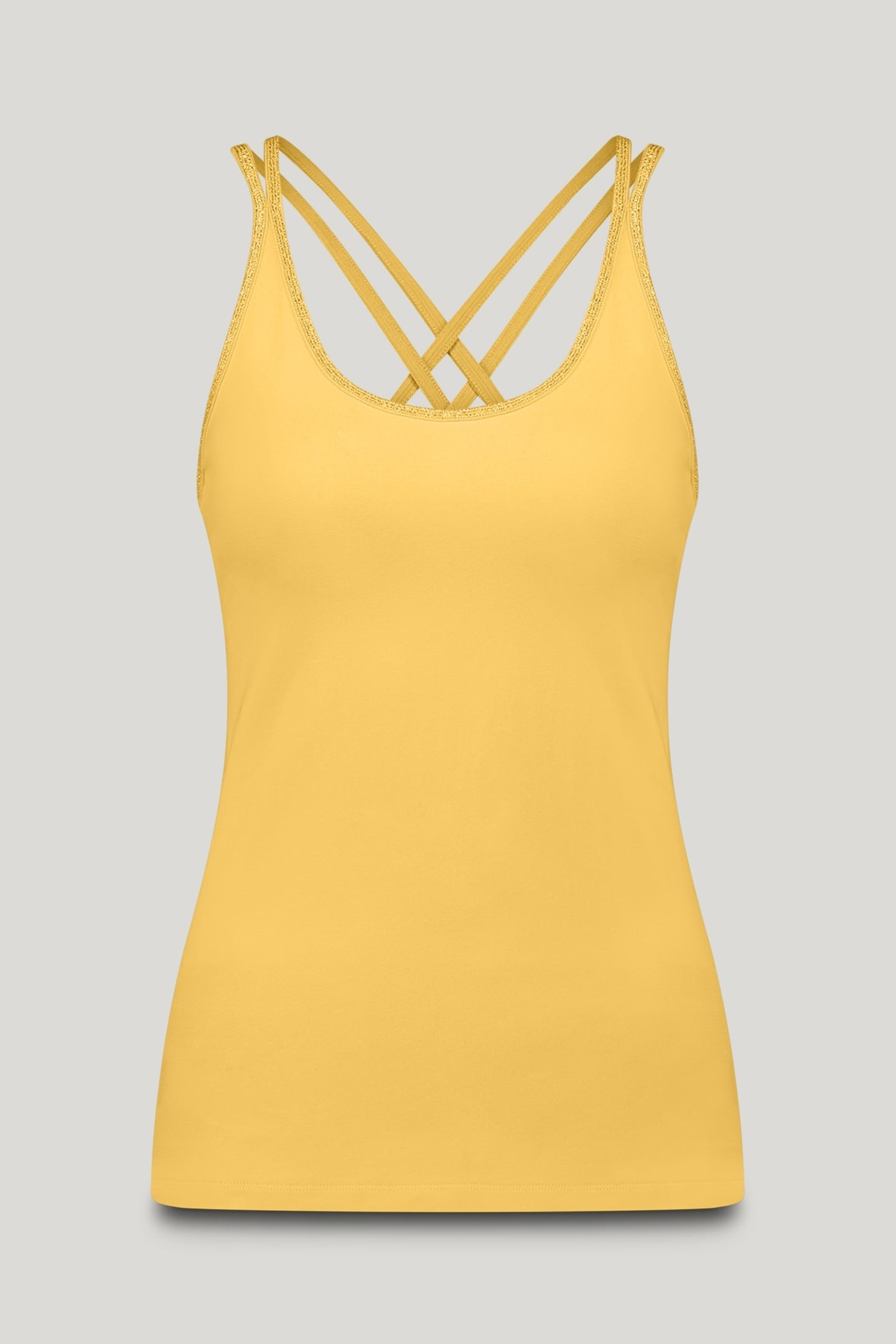 SINGLET FINE STRAP ORGANIC COTTON YELLOW 4