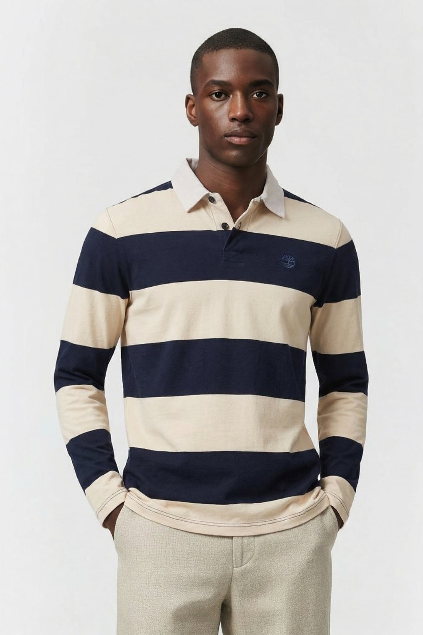 RUGBY LONG SLEEVE POLO DARK SAPPHIRE-ANGORA 1