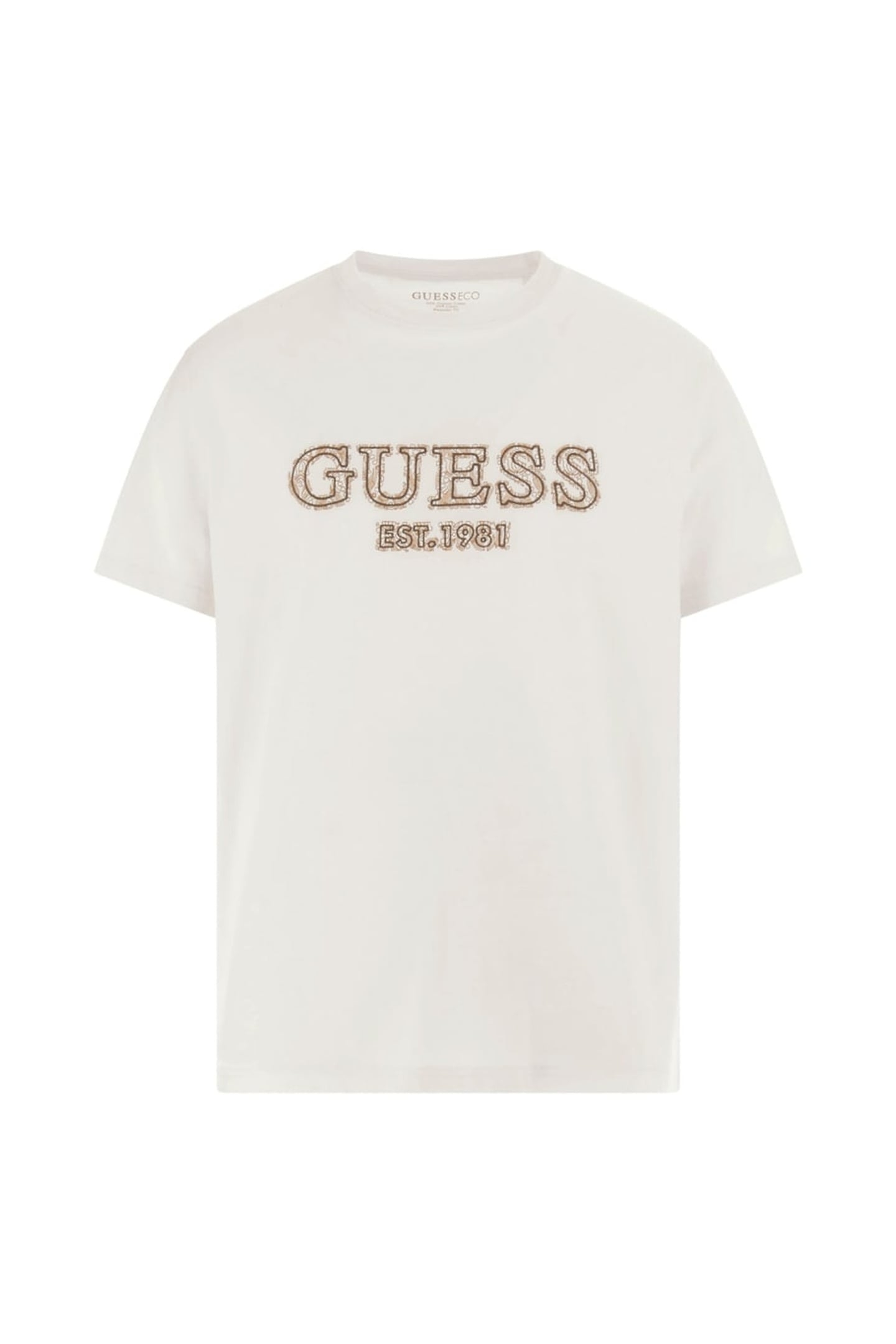 GUESS ECO SS CN GUESS EMBRO TE VANILLA CREAM 7