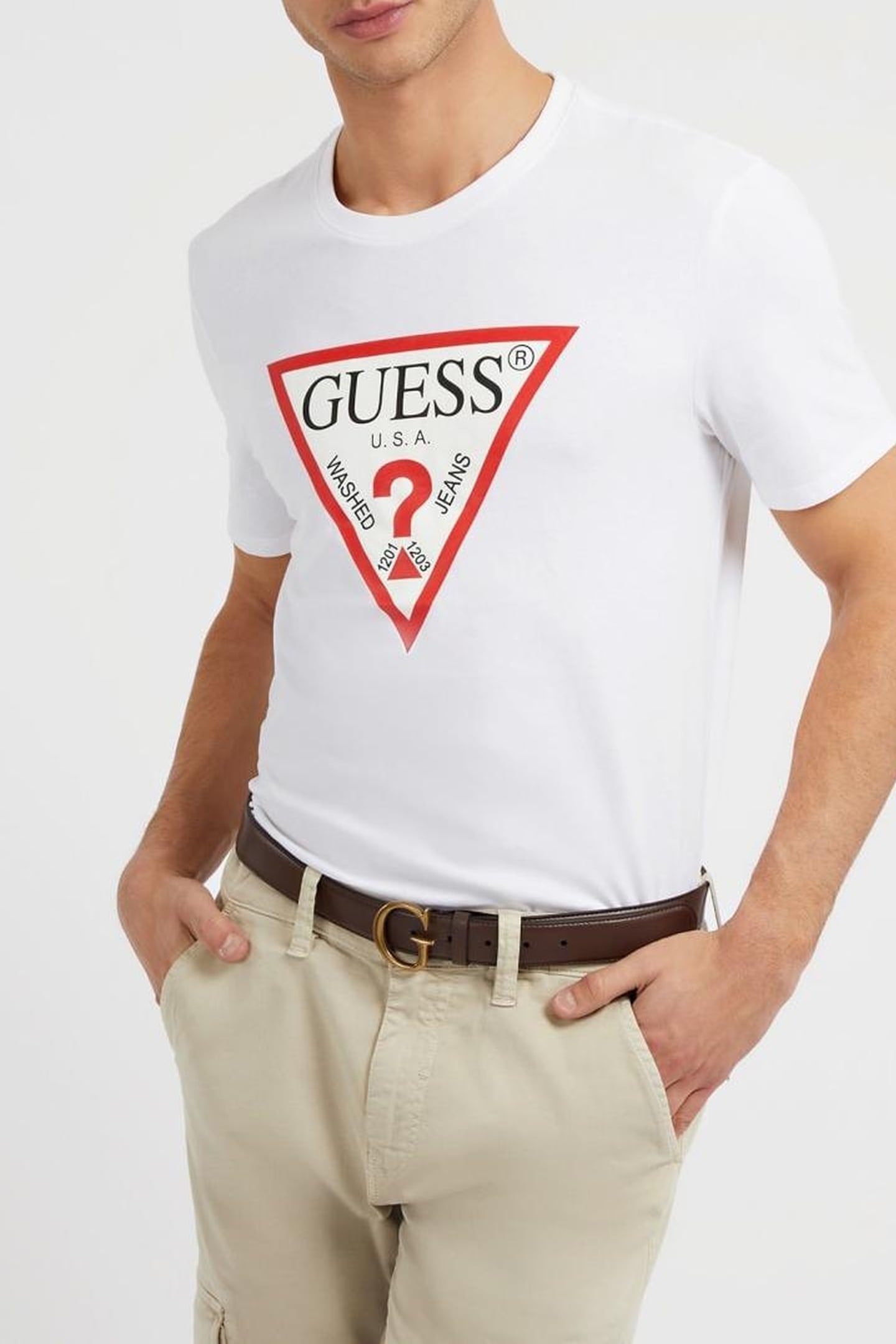 GUESS ECO CN SS ORIGINAL LOGO PURE WHITE 1