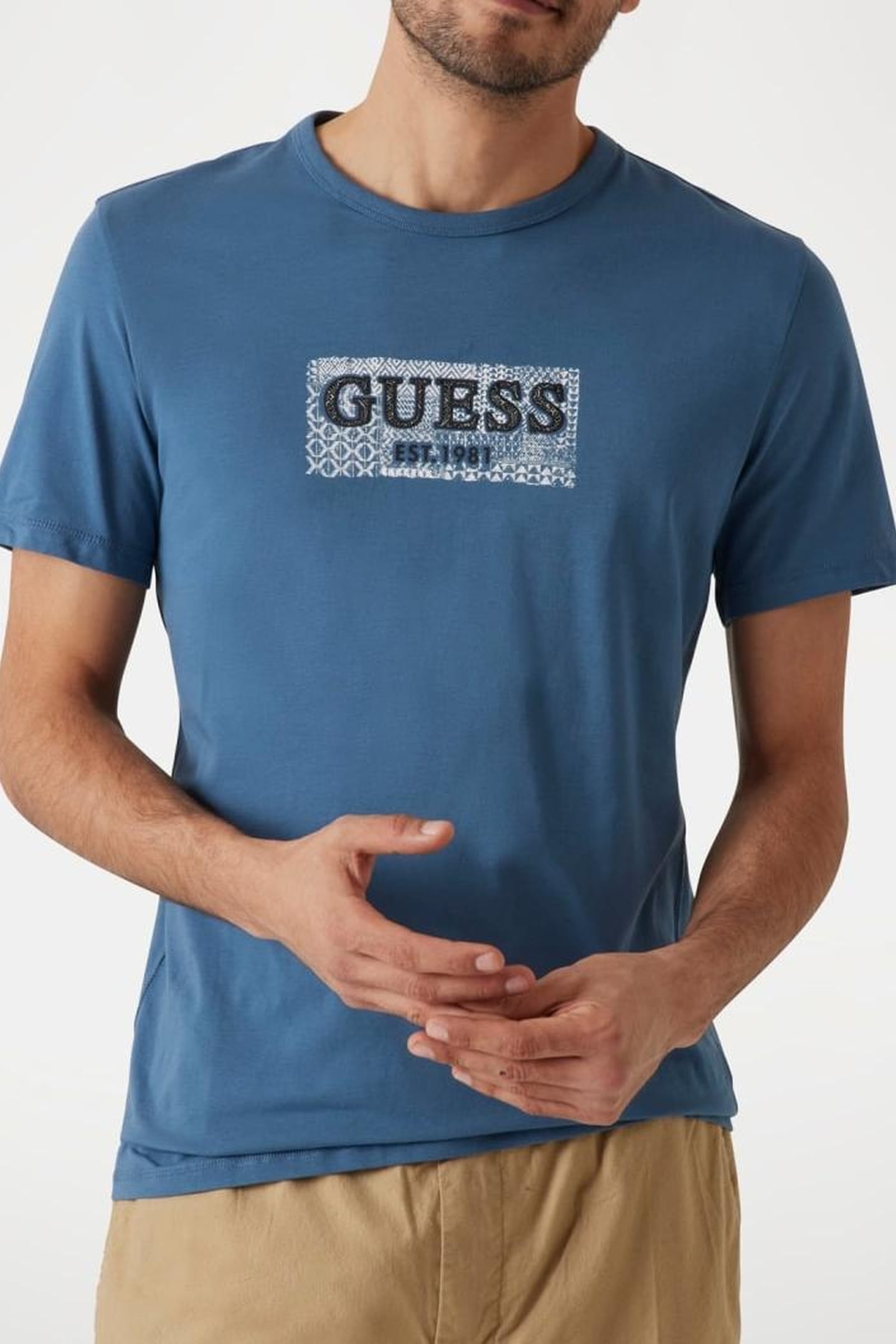 GUESS ECO SS CN GUESS BOX TEE PETROLEUM 8