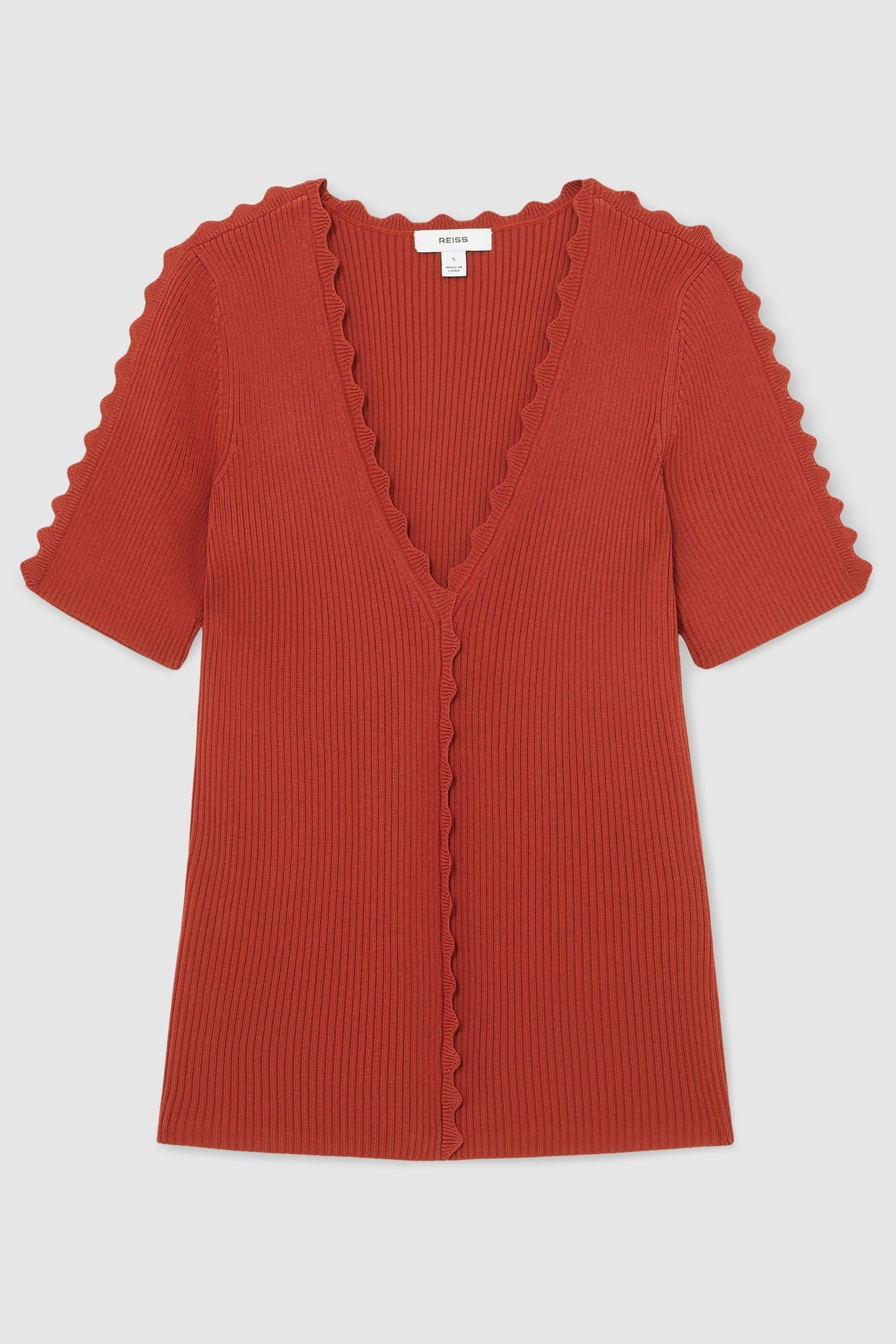 SCALLOP EDGE TOP RUST RED 4