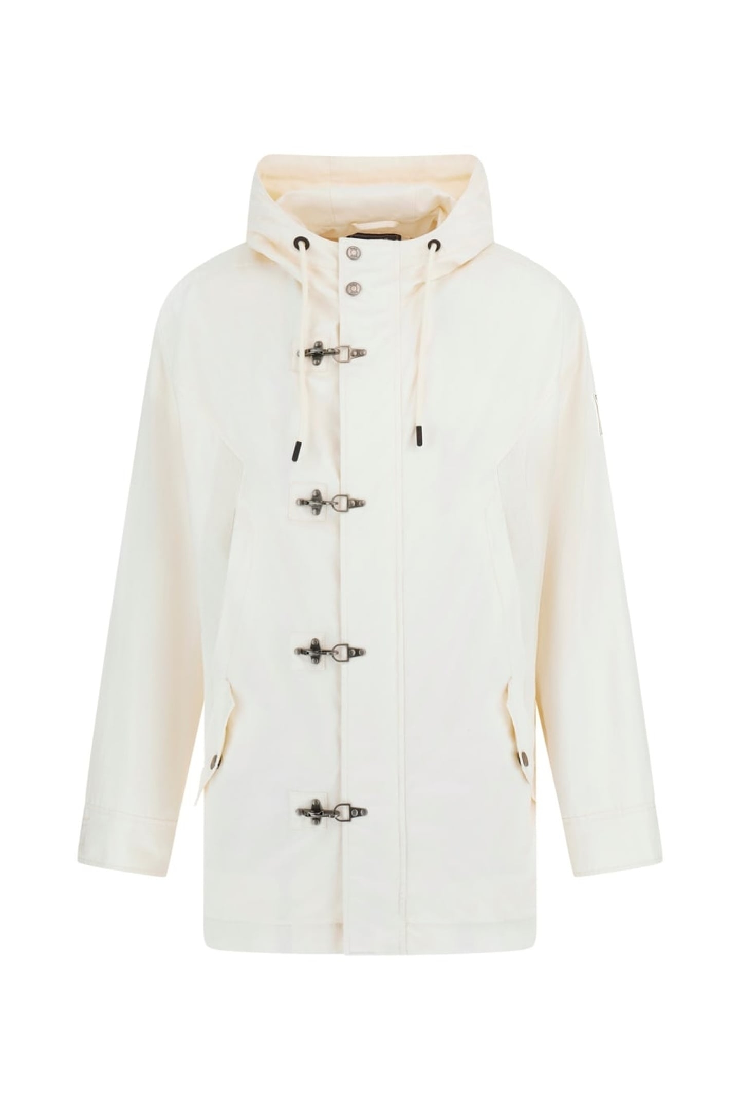 GUESS ECO COATED HOODED JACKET PEARL WHITE 4