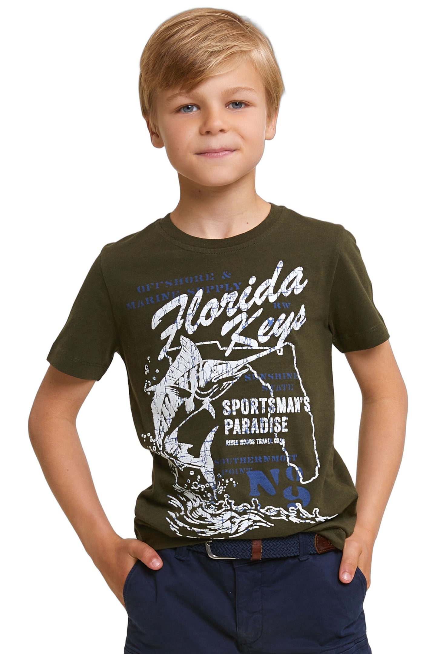 NORMAL FIT BASIC T-SHIRT SHORT SLEEVES FOREST MIX 1