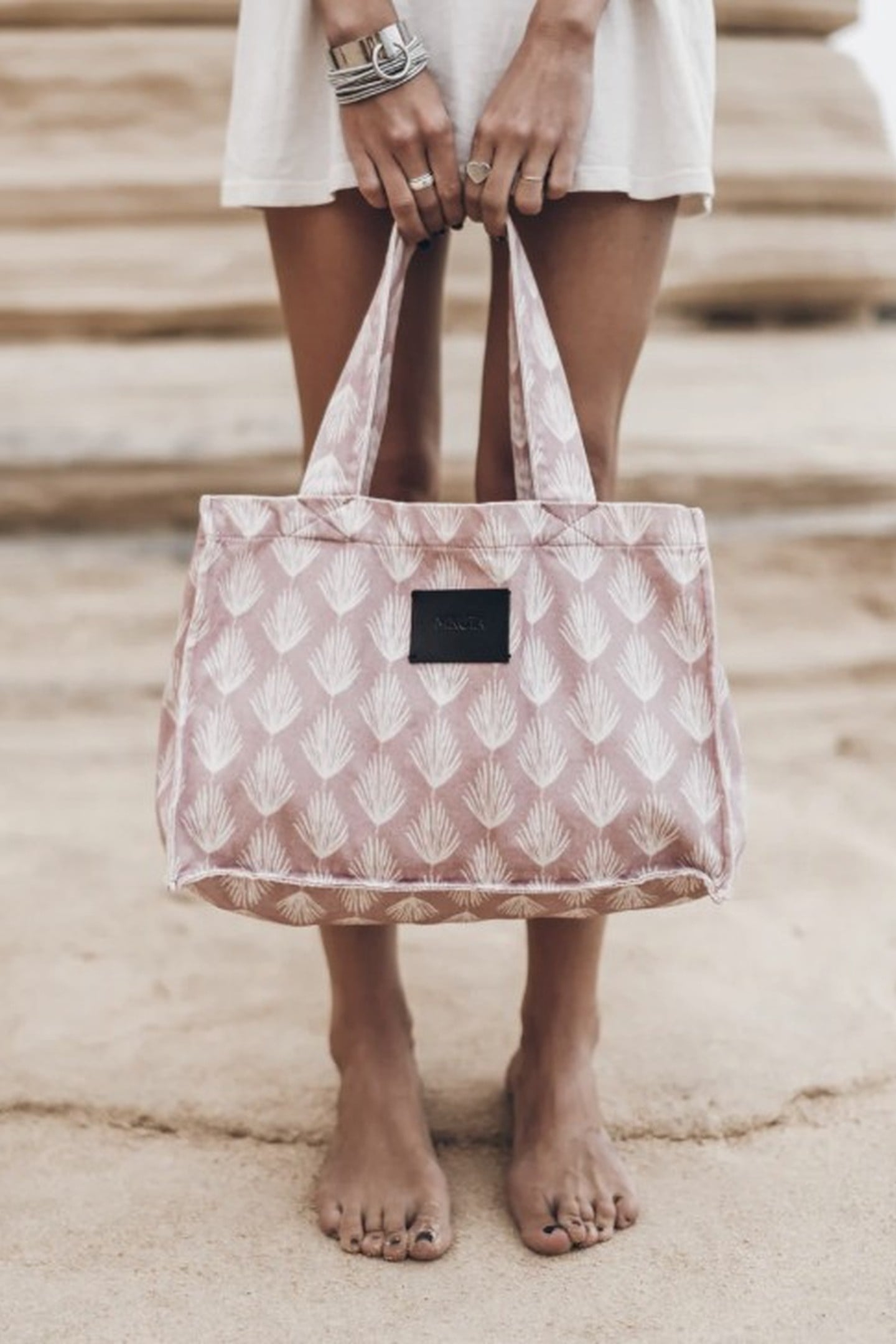 THE PINK PRINTED SMALL CANVAS BAG PINK 1