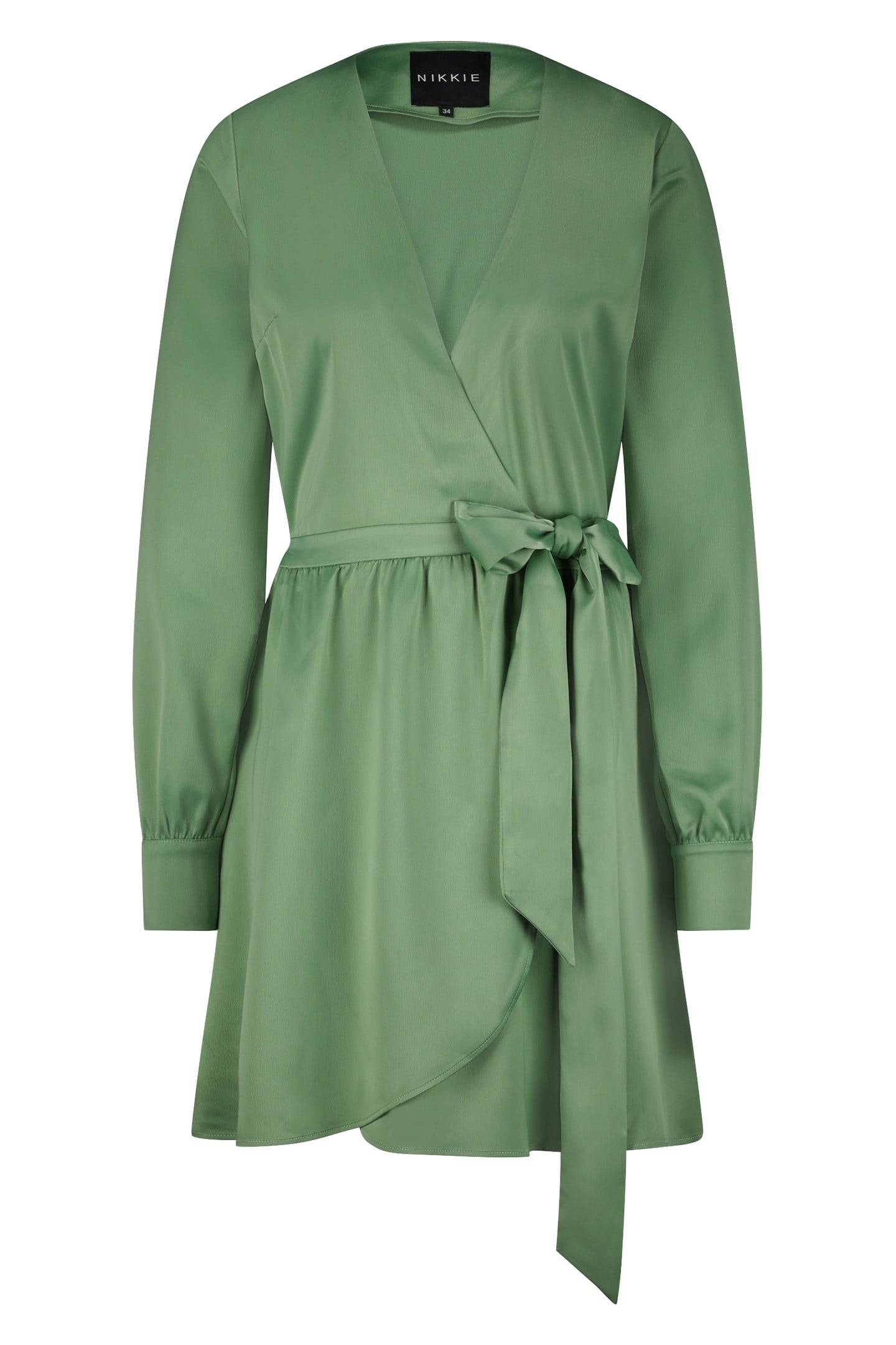 DENI WRAPDRESS SOFT GREEN 1