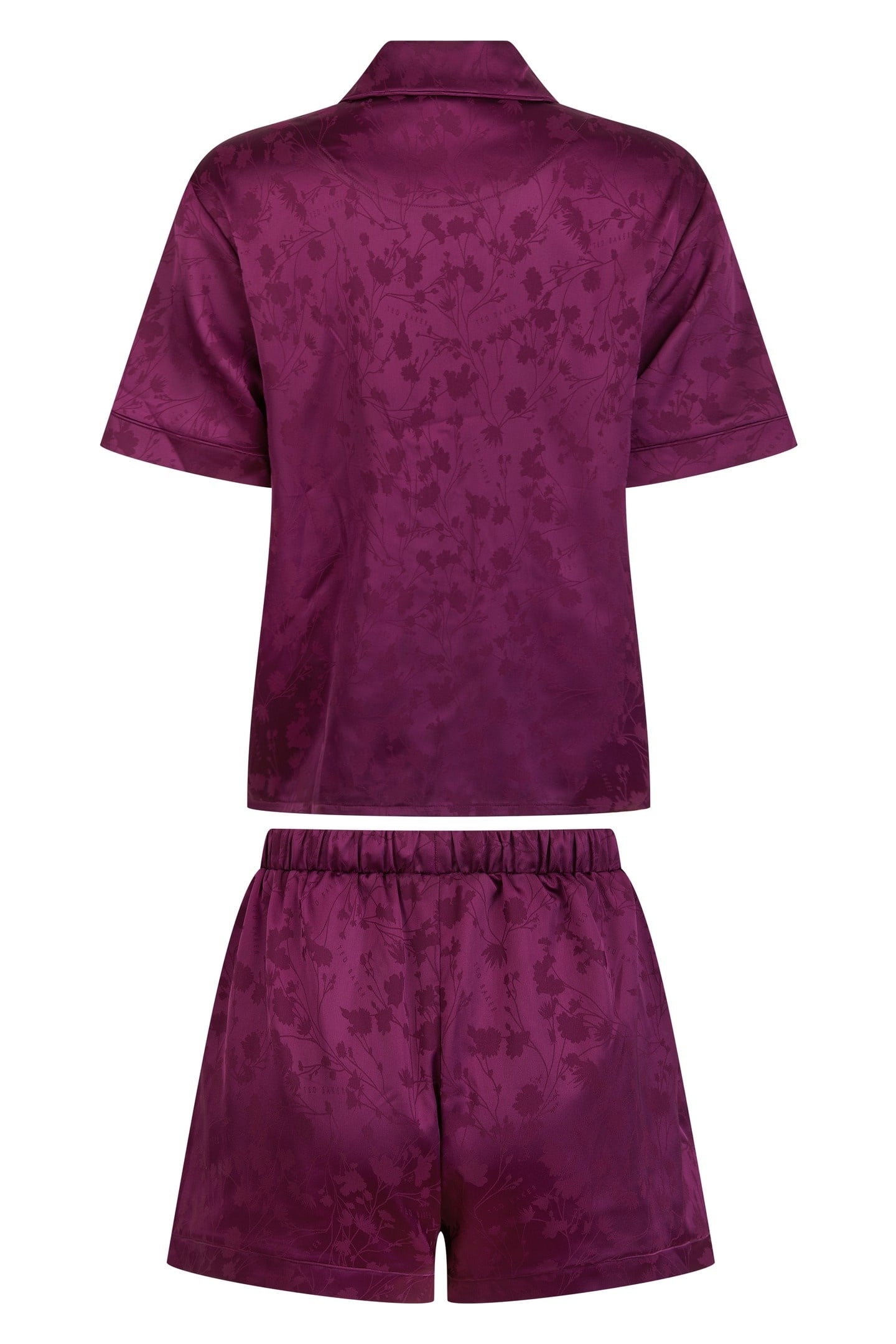 ZARA SHORT SATIN PJ DARK PURPLE 4