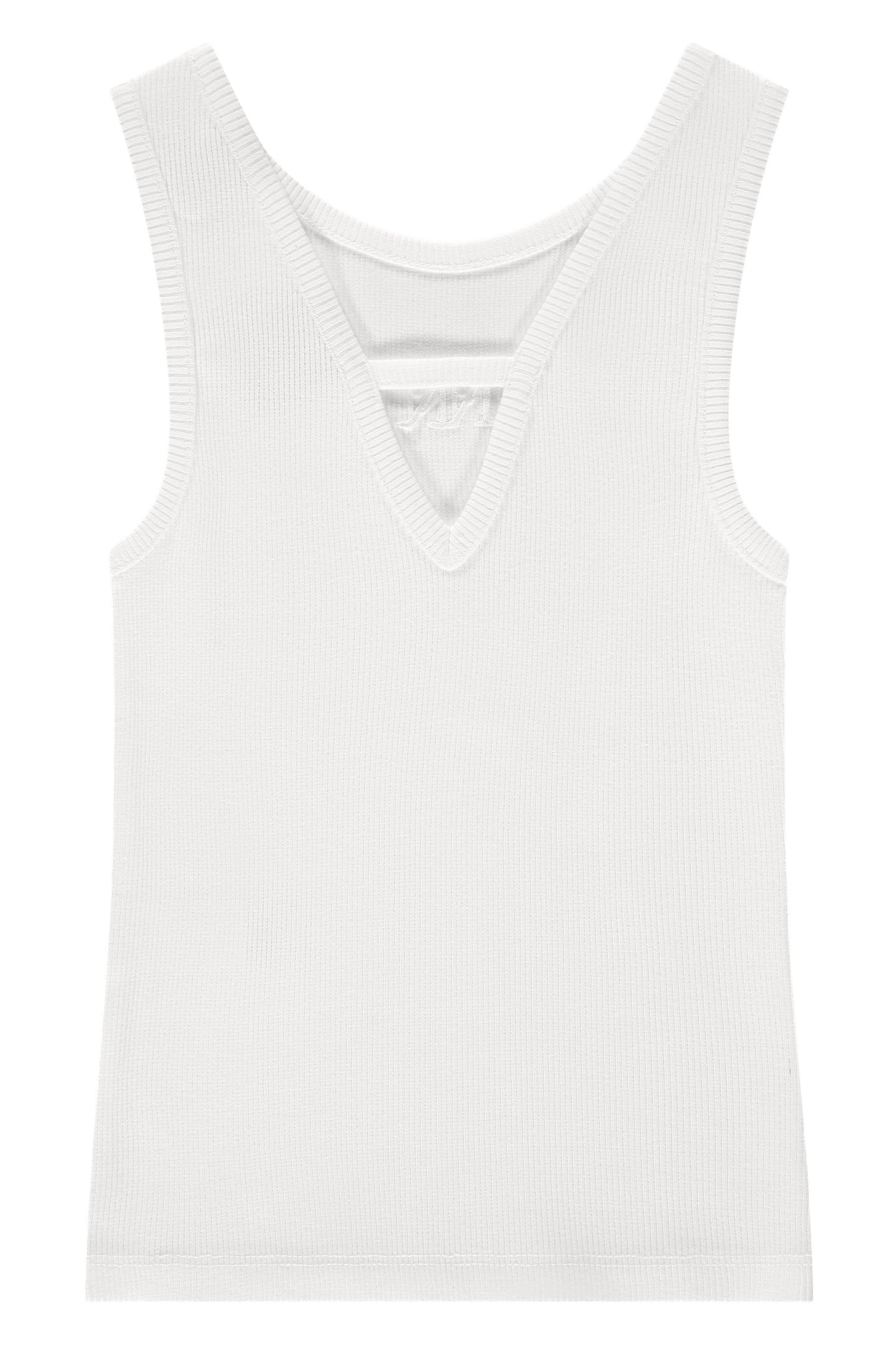 BELLE BACK RIB TOP OFF WHITE 1