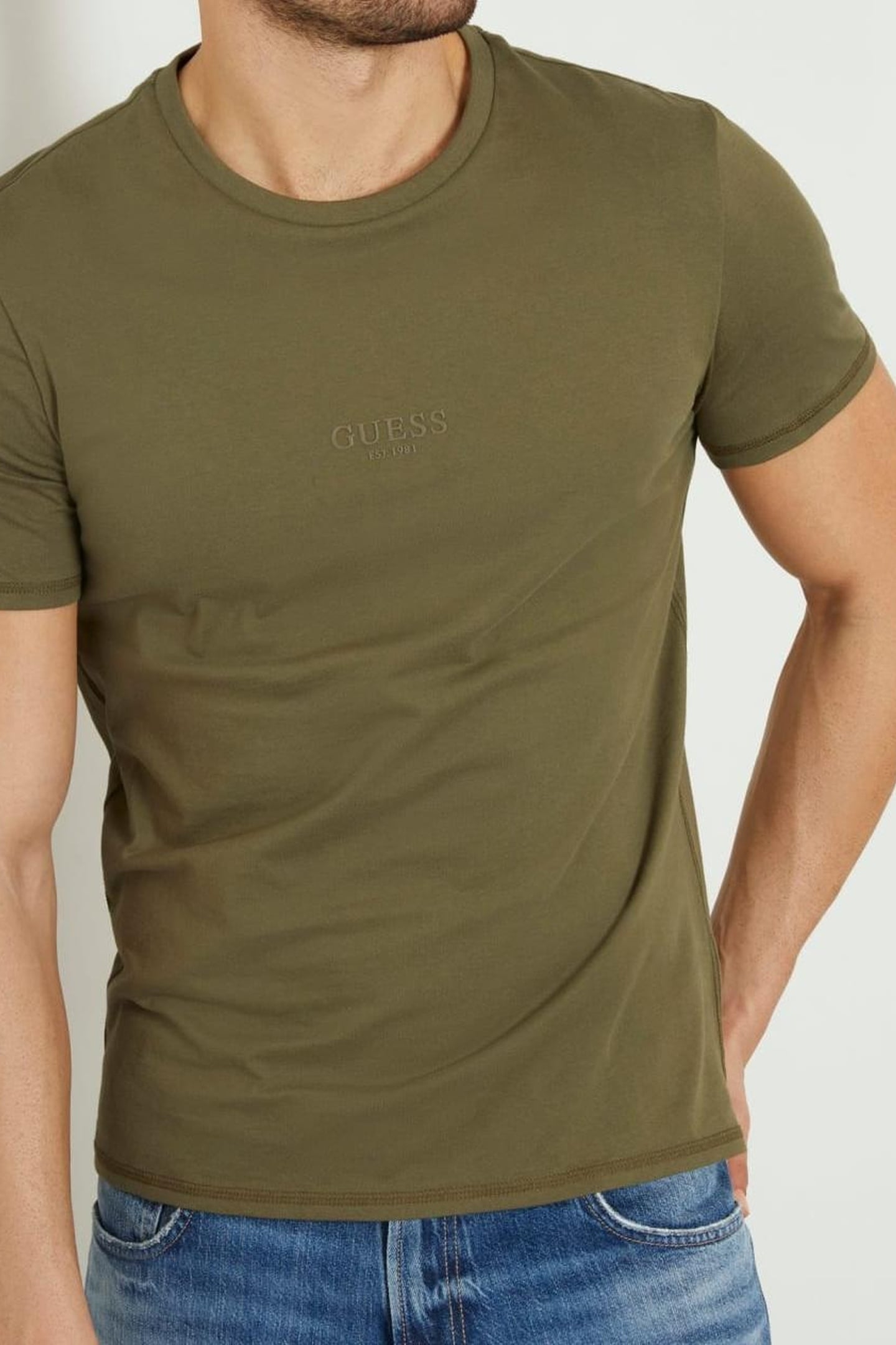 GUESS ECO AIDY CN SS TEE ARMY OLIVE 8