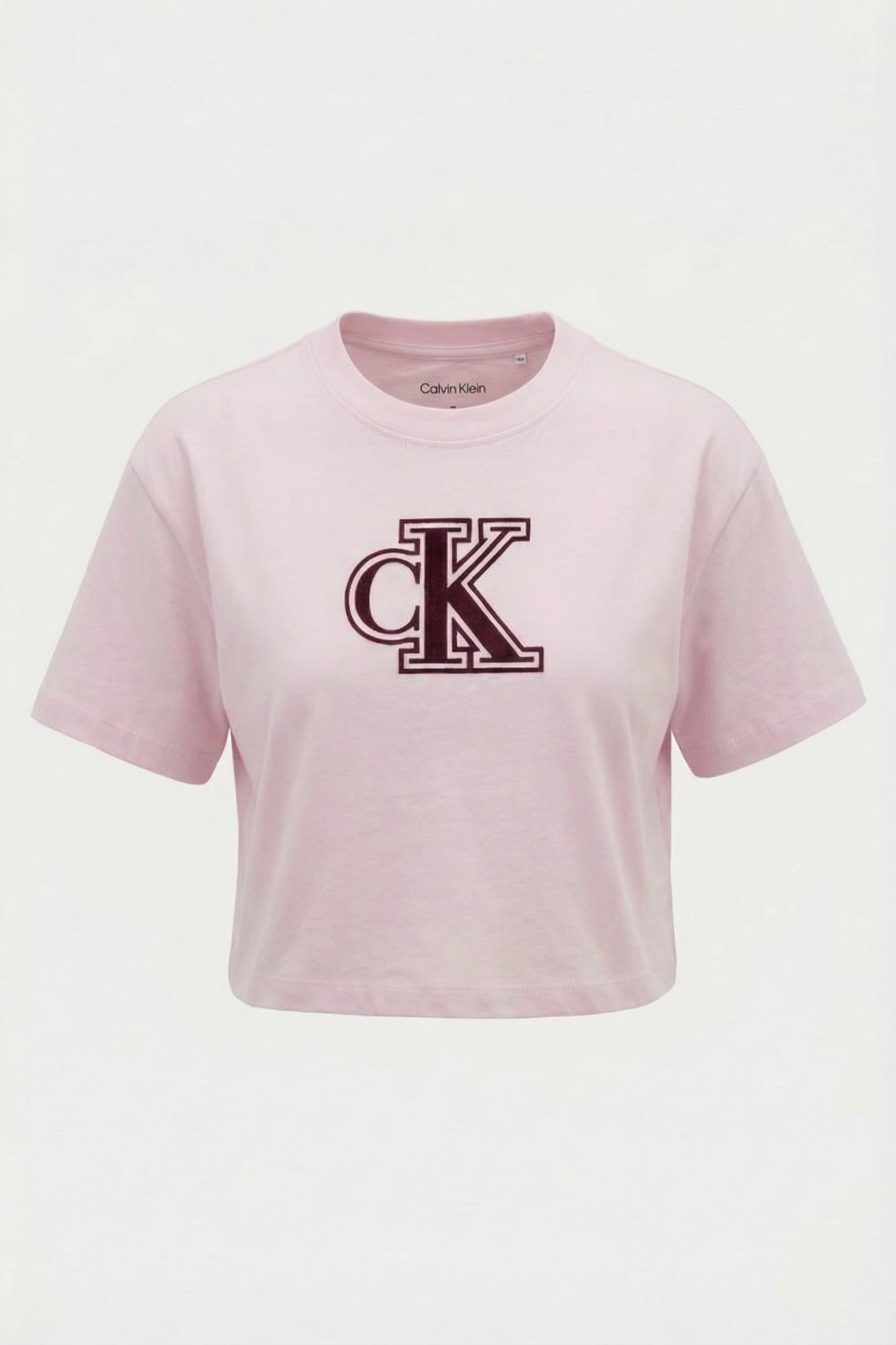 GIRLS VELVET MONOGRAM BOXY T-SHIRT PEARLY PINK 3