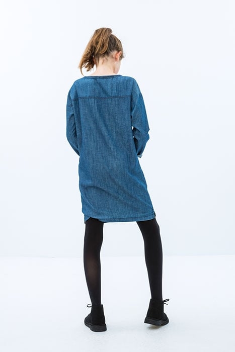 GIRLS BOBBI DENIM DRESS DENIM 4
