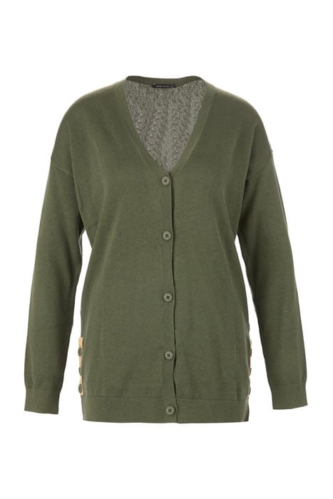 CENTER-BACK STRIPE CARDIGAN GREEN 1