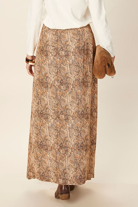 FULL BUTTONED SKIRT BROWN 3