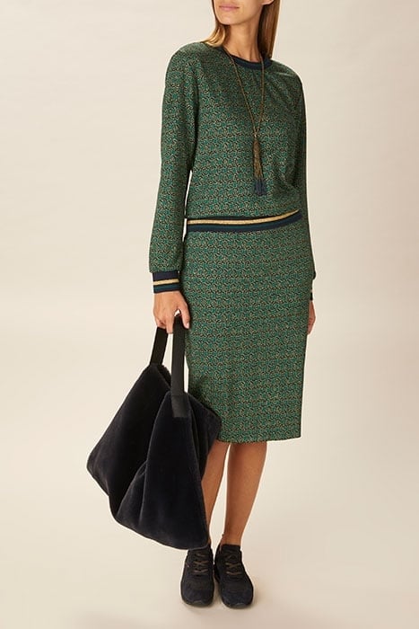 SKIRT LUREX JACQUARD GREEN 4