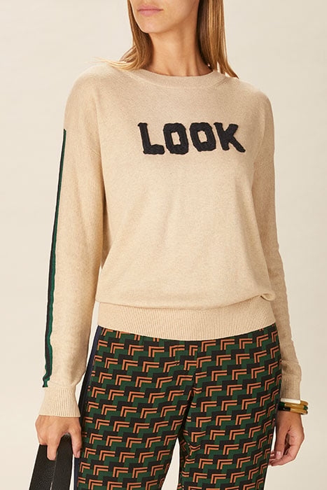 ROUNDNECK SWT STRIPED SLEEVES BROWN 2