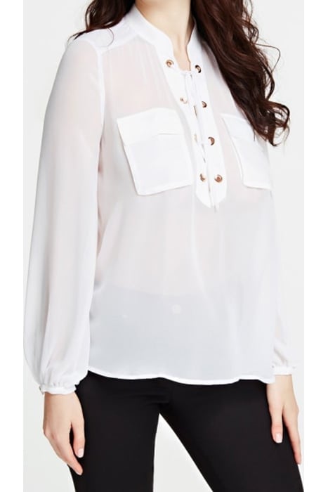 AARON BLOUSE RO TRUE WHITE A000 1