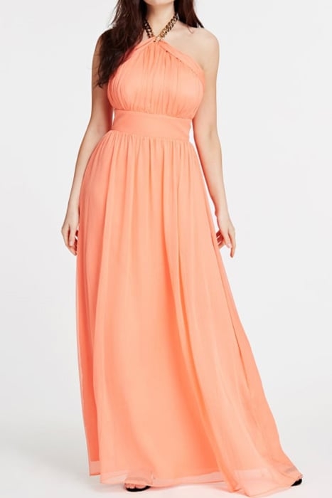 SMITTEN GOWN PEACH FLOWER 1