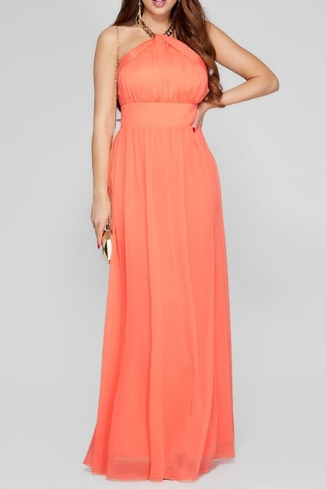 SMITTEN GOWN PEACH FLOWER 2