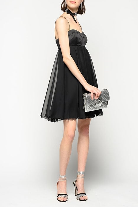 BIANCANEVE 1 ABITO CHIFFON BLACK 4