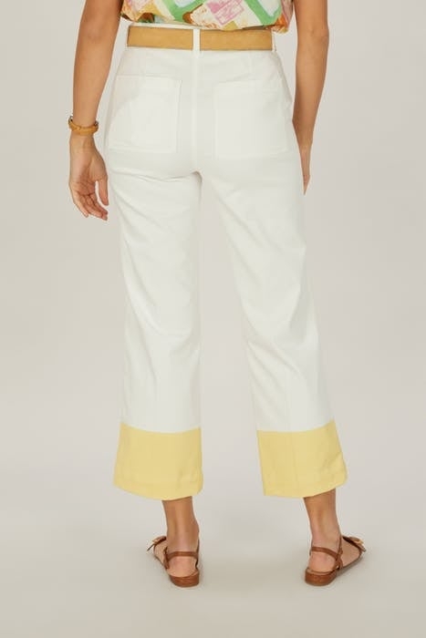 MID HIGH WAIST WIDE LEGS OFF WHITE 5