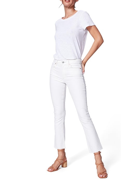 COLETTE CROP FLARE RAW HEM GOLDEN SAND DISTRESSED 5