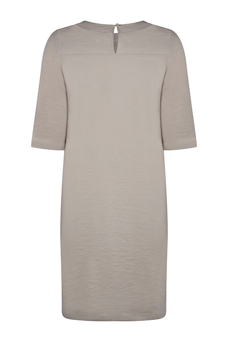 TEXTURED TEE DRESS BONE 2