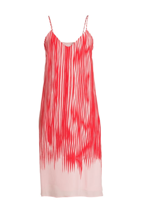STRAPPY PRINT DRESS RED ABSTRA 6
