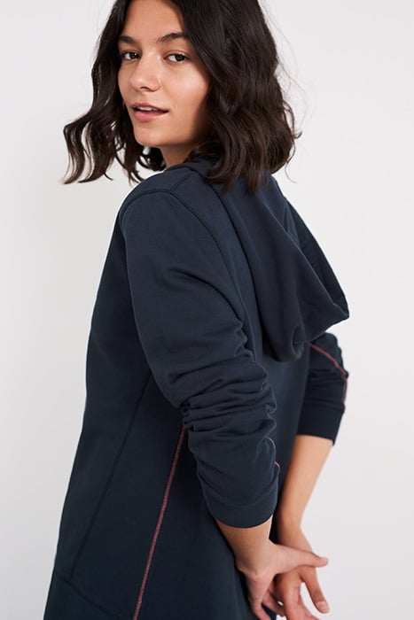 COTTON HOODED SWEAT FRENCH NAVY 5