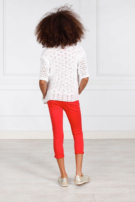 SHORT FANCY CARDIGAN 1/2 SL WHITE 2