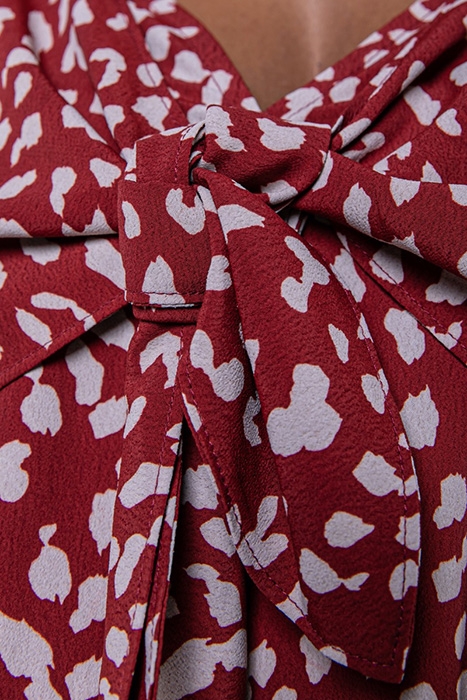 JODY LEOPARD SPAGHETTI MINI DRESS RED 5