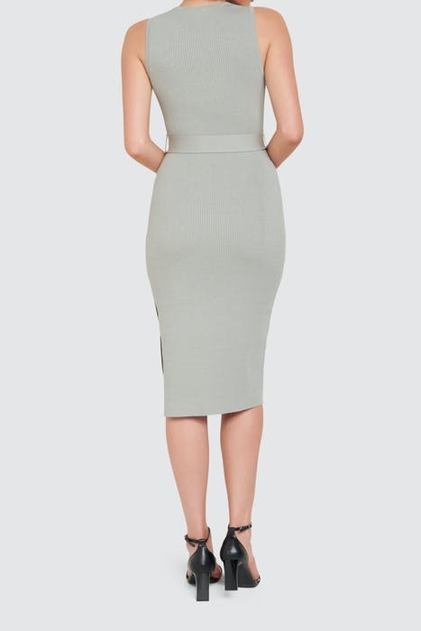 IMOGEN SLEEVELESS MIDI KNIT DRESS SAGE 2