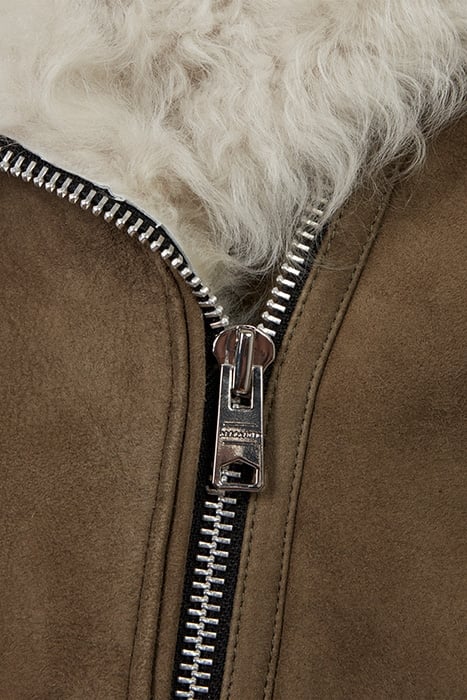 ZETA SHEARLING KHAKI/CHALK WHITE 3