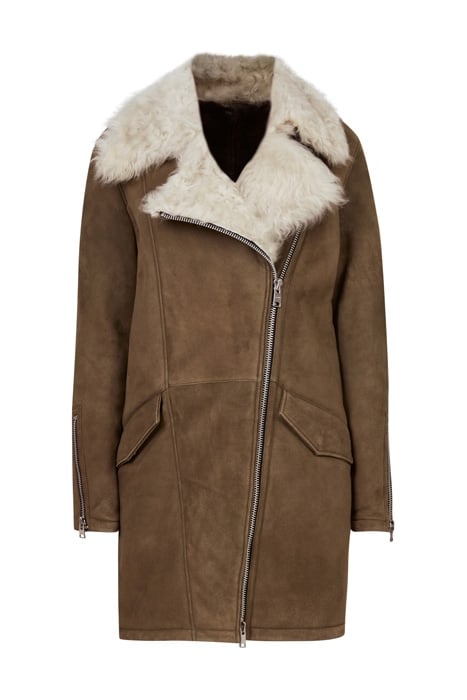 ZETA SHEARLING KHAKI/CHALK WHITE 1