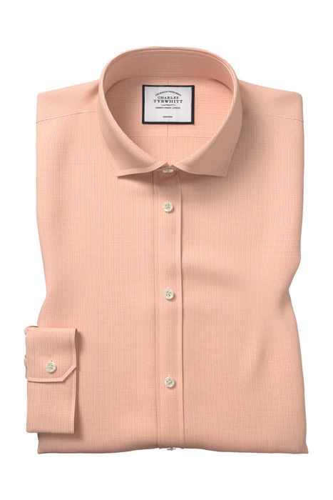 ORANGE SUPER SLIM FIT CUTAWAY COLLAR NON-IRON 4 WAY STRETCH 1