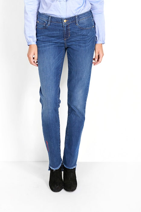 5-POCKET STRAIGHT RAWCUT BLUE 2