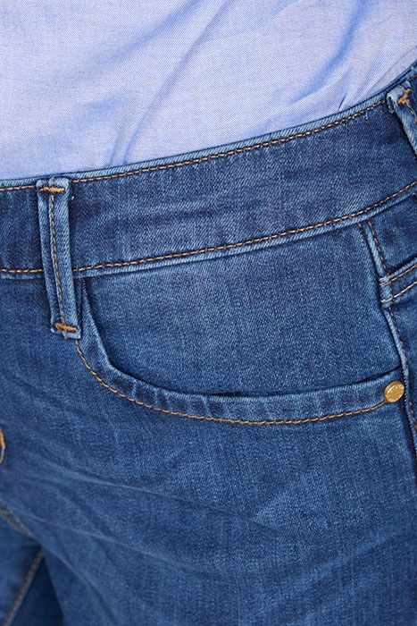 5-POCKET STRAIGHT RAWCUT BLUE 5