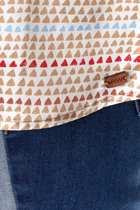 PR SHIRT MOCKNECKCOL FLARED SL BROWN 5