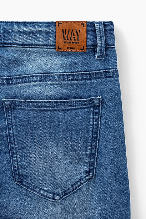BOYS’ RAW SLIM JEANS WITH PLACED DISTRESSING 2