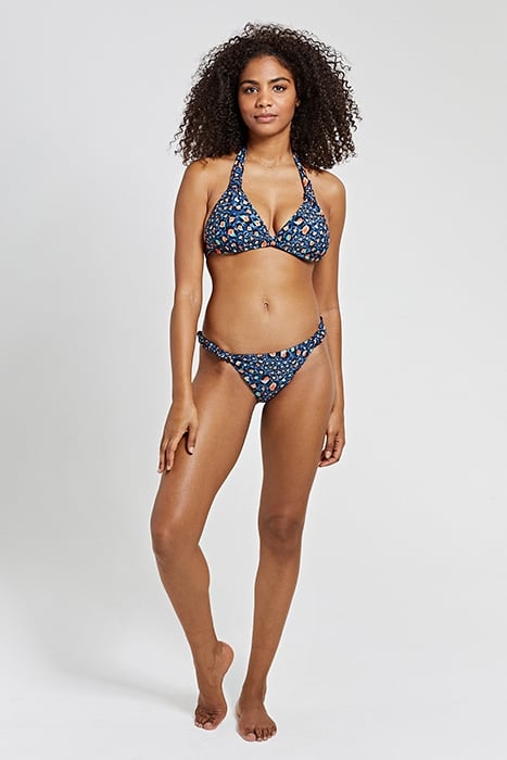 LADIES LEOPARD SPOT VINTAGE LOW BRIEF POSEIDON BLUE 4