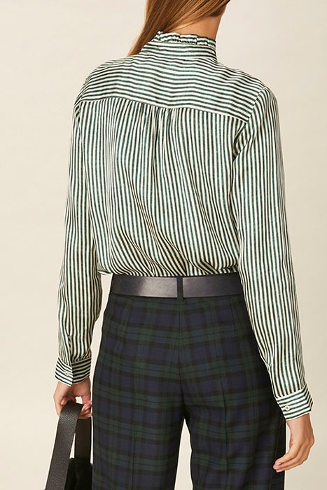 SHIRT WITH RUFFLE FRONT GREEN 2