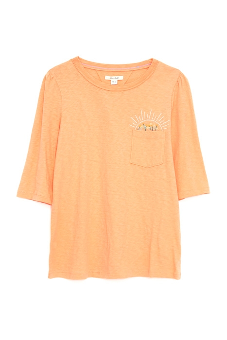 PETUNIA POCKET TEE LGT ORANGE 1