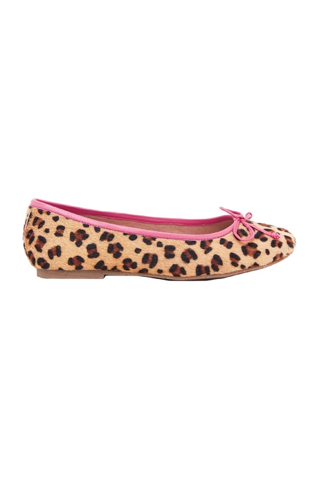 BOW BALLET PUMP BROWN PRINT 1