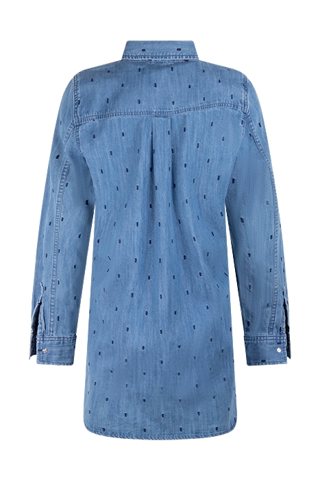 CHLOE EMBROIDERED DENIM TUNIC MID DENIM 2