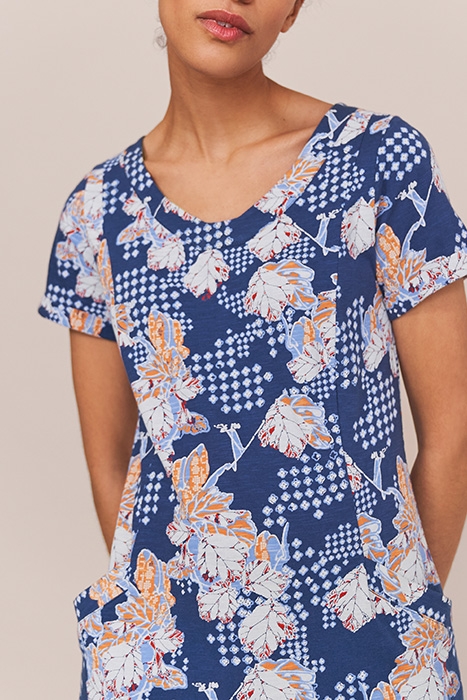 SELINA FAIRTRADE DRESS BLUE MULTI 4