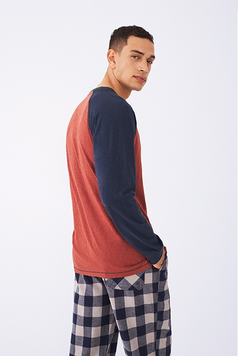 ROBBIE RAGLAN TEE ORANGE MULTI 2