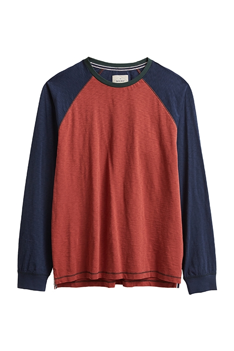 ROBBIE RAGLAN TEE ORANGE MULTI 1