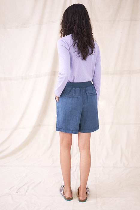 EFFIE LINEN SHORTS BLUE 3