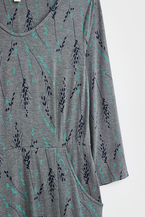 TESS ECO VERO JERSEY DRESS GREY MULTI 5